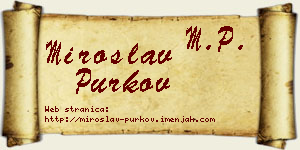 Miroslav Purkov vizit kartica